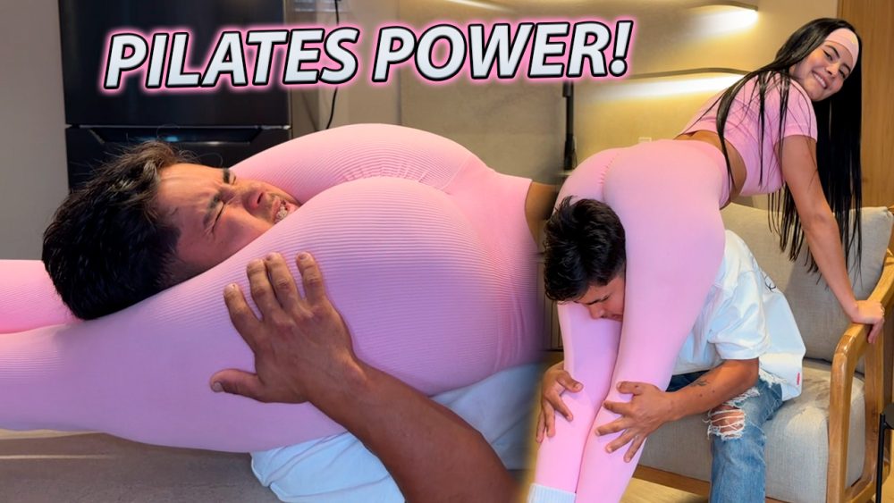 Pilates Sofia Squeezes Jose Senseless